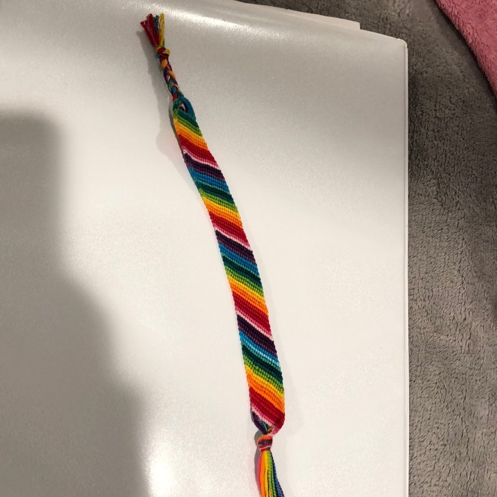 Rainbow bracelet or bookmark
